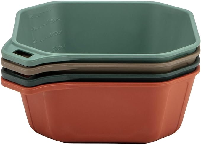 Gerber Gear ComplEAT Tableware Set - Polypropylene Camping Cookware - Portable Outdoor Tableware - 4 Plates 4 Bowls &amp 1 Mixing Bowl