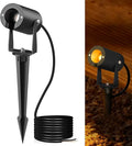 Low Voltage Landscape LED Spotlight 3W 12V AC/DC Outdoor Waterproof Garden Lights for Yard Pathway Tree Up Lighting Warm White 3000K High CRI 95+ Heavy Duty Light Fixture Black