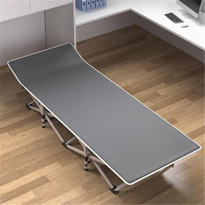 Folding Bed Multifunctional Folding Bed Single Chair for Office Nap Simple and Portable March Bed for Adults Camping Bed (Medium)
