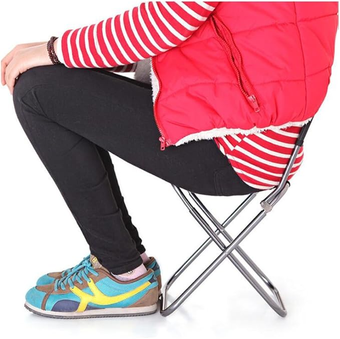 Nadalan Small Outdoor Portable Mini Oxford Folding Chair Aluminum Backrest Chairs Fishing Stool Camping Chair with Carry Bag