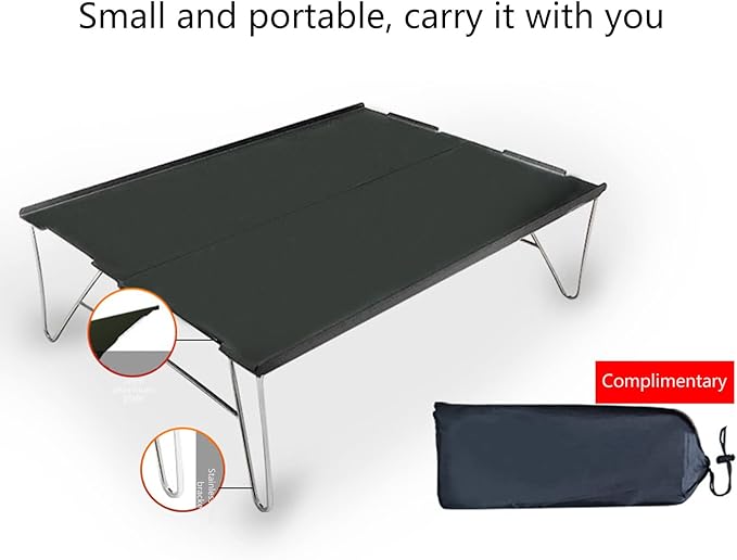 Camping Table Camping Table Portable Folding Camping Side Table Aluminum Tables Top Waterproof Travel Table Fold Up Table