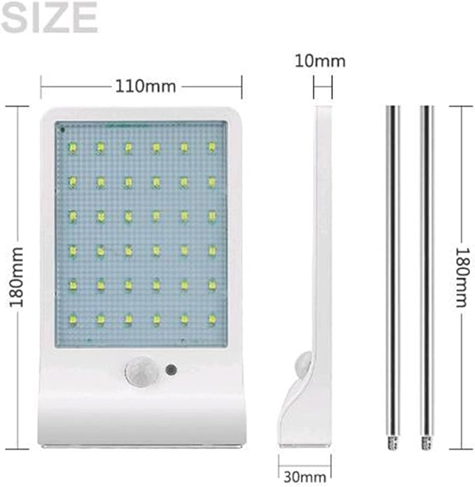 Solar Light OutdoorMotion Sensor Wall Lights with Mounting PolesWaterproof Detector LightSecurity Lighting for Barn Porch Garage 2 PackWhite