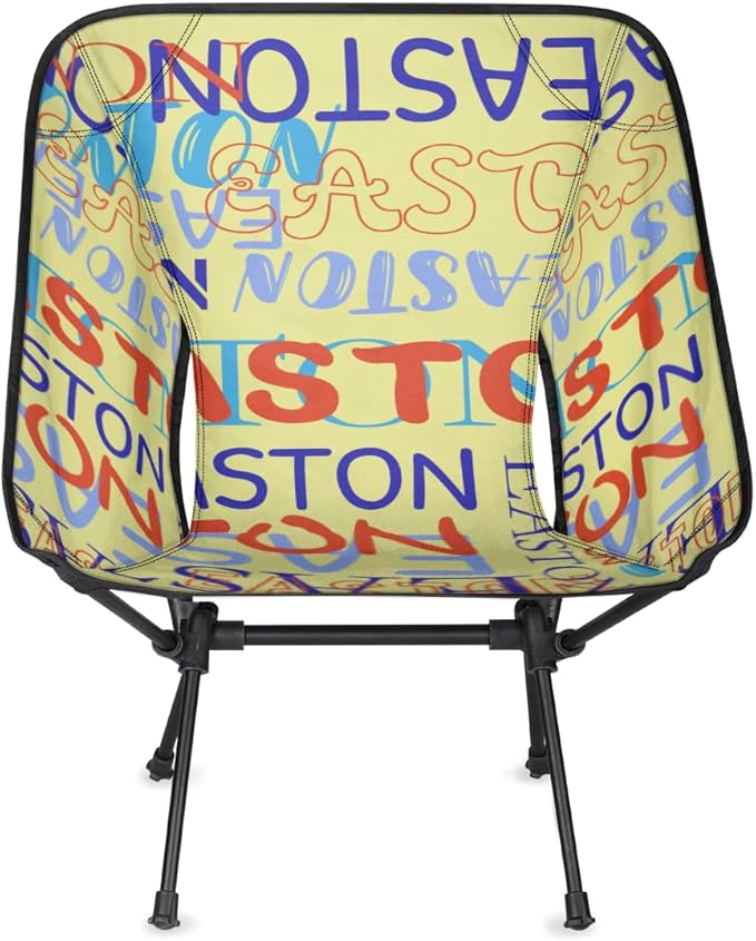 Custom Camping Chair Personalized Portable Backpacking Chair with Name Lightweight Folding Chair for Beach Hiking Yellow