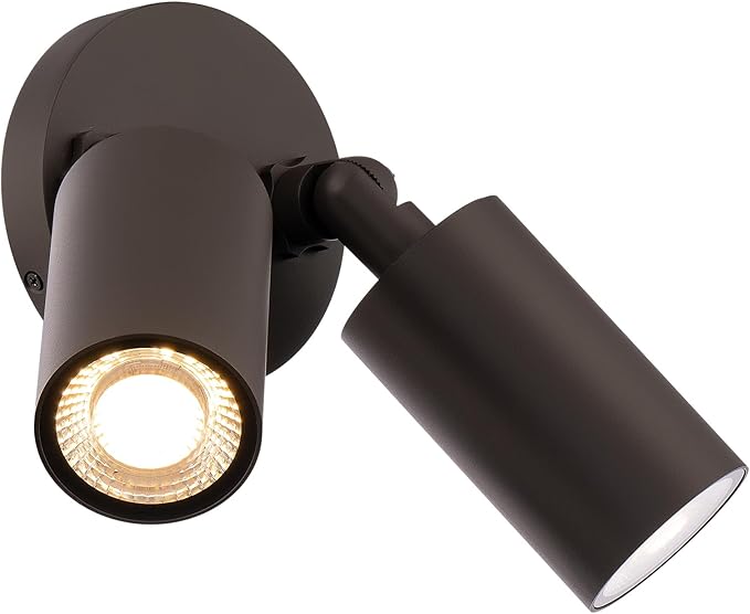 Cylinder LED Double Adjustable Indoor or Outdoor Wall Light 3000K in Bronze