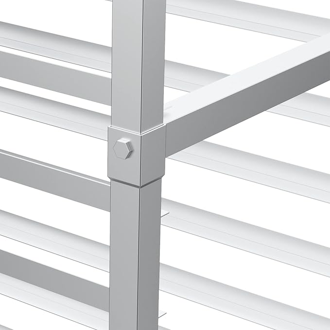 VINGLI 10-Tier Full/Half Sheet Pan Rack Aluminum Bakery Rack Speed Bakers Rack with Lockable Wheels for Home Commercial Kitchen Restaurant Cafeteria Dessert Shop 20 W x 26 D x 38 H
