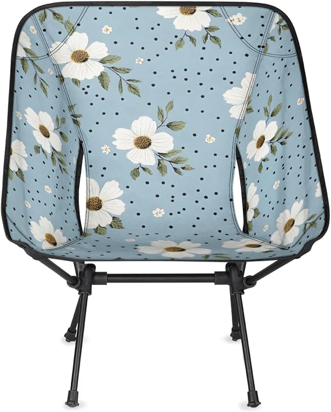Honeybaby Folding Camping Chair Flowers Dots Camping Chairs Lightweight Portable Chair Outdoor Foldable Chairs for Camping Travel Picnic Beach Hiking