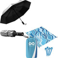 Beach Blanket and UV Umbrella – Sandproof Mat and Wind-Resistant Shade for Outdoor Comfort at The Beach Park or Festivals