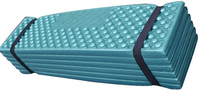Alomejor Double Egg Crate Foldable Sleeping Pad Soft PVC Thickened Isolation Pad for Camping (186 * 57)