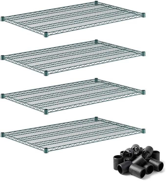 30 x 48 Heavy Duty Wire Shelving Shelf 4 Pack for Rack Expansion and Storage Reconfiguration NSF