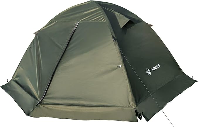 1/2 Person Backpacking Tent for 4 Season Winter Ultralight Extreme Cold Weather Tents for Camping Easy Setup Waterproof Double Layer Tent for Family Outdoor Hiking Mountaineering