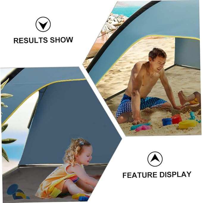 1Pc Quick Opening Sunscreen Tent Spacious Sided Ventilated Outdoor Shelter Lightweight Polyester for Camping and Travel Durable Rainproof Design Easy Setup