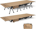 ONETIGRIS SUPRATIROS Extra Large Camping Cot Height Adjustable Oversized Sleeping Cot with Extending Legs for Camping Car Trips Truck Beach Office Nap Sturdy Supports Up to 400lbs