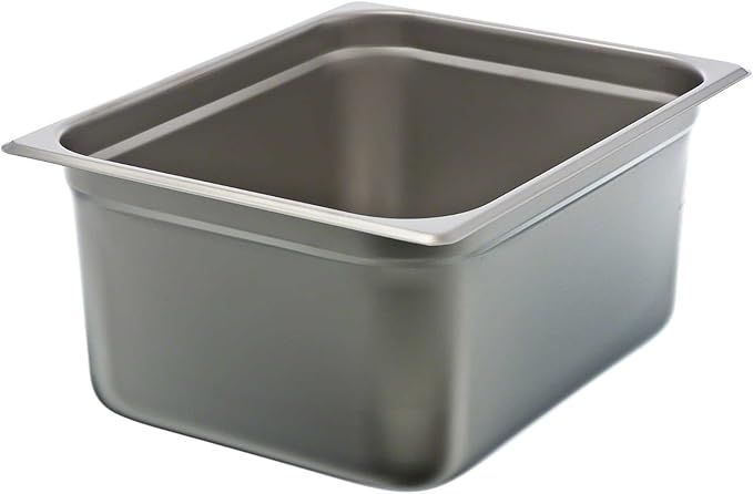Tiger Chef 6-inch 1/2 Half-Size 22 Gauge Stainless Steel Anti-Jam Steam Table Pan with Lids 6-Pack