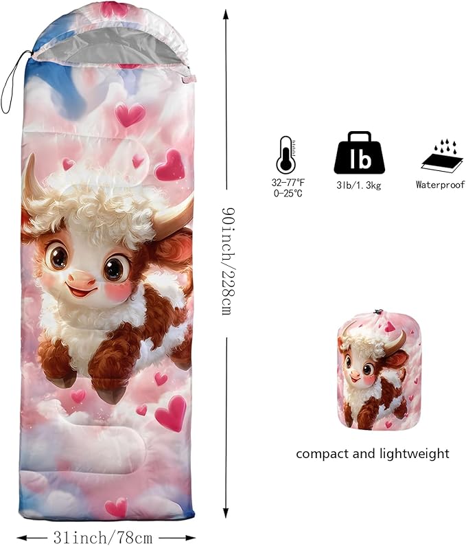 Sea Turtle Sleeping Bag for Kids Boys GirlsOcean Themed Camping GearWaterproof Compact Sleeping Bag for Camping Backpacking Outdoor Hiking.