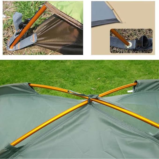 Aluminum Tent Poles Replacement2 Pack 11.8 ft 7001 Alloy Bar Preassembled Tent Accessories for Hiking Camping Supporting Rod Repair Kit