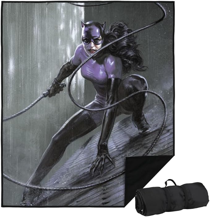 LOGOVISION Batman Catwoman Roof Outdoor Blanket for Picnic Beach Camping Park Tailgate 50x60