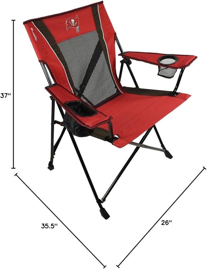 Kijaro Sports Fan Folding Chair 26 L x 35.5 W x 37 H Tampa Bay Buccaneers