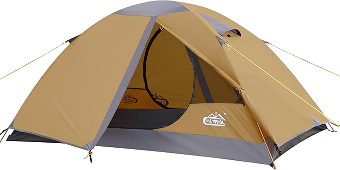 2 Person Backpacking Tent Waterproof Windproof Two Person Tent Lightweight Easy Setup 2 Man Tent for Camping Hiking Cycling