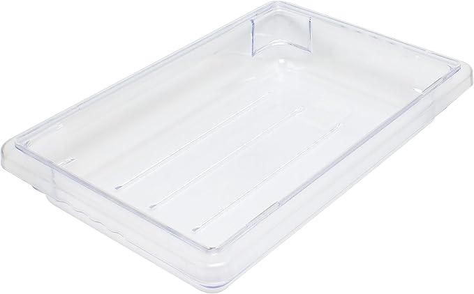 TrueCraftware- 5 Gallon Clear Food Storage Box Polycarbonate 18 X 26 X 3-1/2- Food Storage Container Meal Prep Food Storage for Home Cafeteria Kitchen Pantry Organization Dishwasher Safe