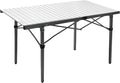 29.9 Tall Folding Camping Table for 2-6 Person 54.7 Large Aluminum Foldable Table Outdoor with Carry Bag