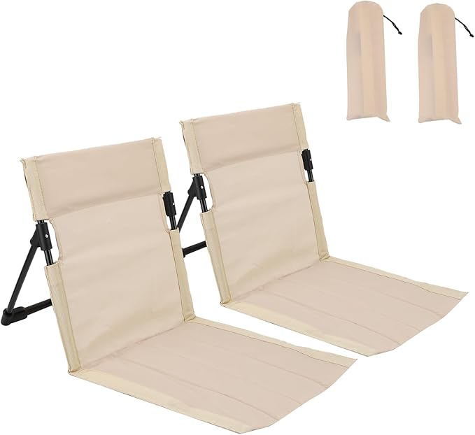 Gugxiom 2 Pcs Foldable Pool Chairs Portable Outdoor Chair for Poolside Beach Chairs for Beach Poolside Camping Picnic Lawn Accessories (White)