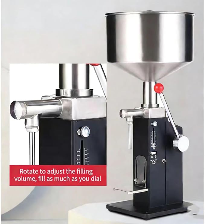 Manual Thick Liquid Filler Machine for Cream Honey Sauce &amp Paste - Precision Dispensing for Small Bottles for Home &amp Small Business Use