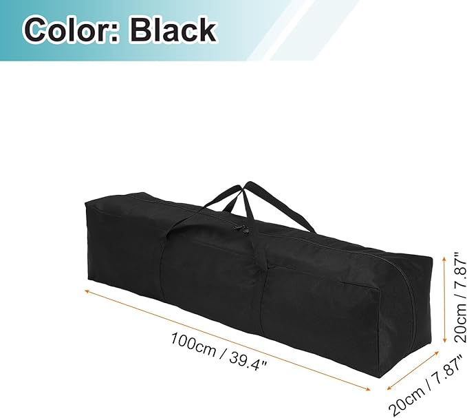 HARFINGTON 2pcs Camping Chair Replacement Bag 39.4 x 7.9 Folding Chair Carry Bag Oxford Cloth Storage Tent Bag with Handle Strap for Travel Outdoor Camping Sports Black