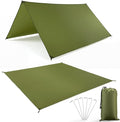 13.5x13.5 ft Tent Footprint Waterproof Camping Tarp Heavy Duty Tent Floor Saver Ultralight Ground Sheet Mat with Storage Bag 6 Tents Stakes for Hiking Picnic Backpacking Hammock Beach