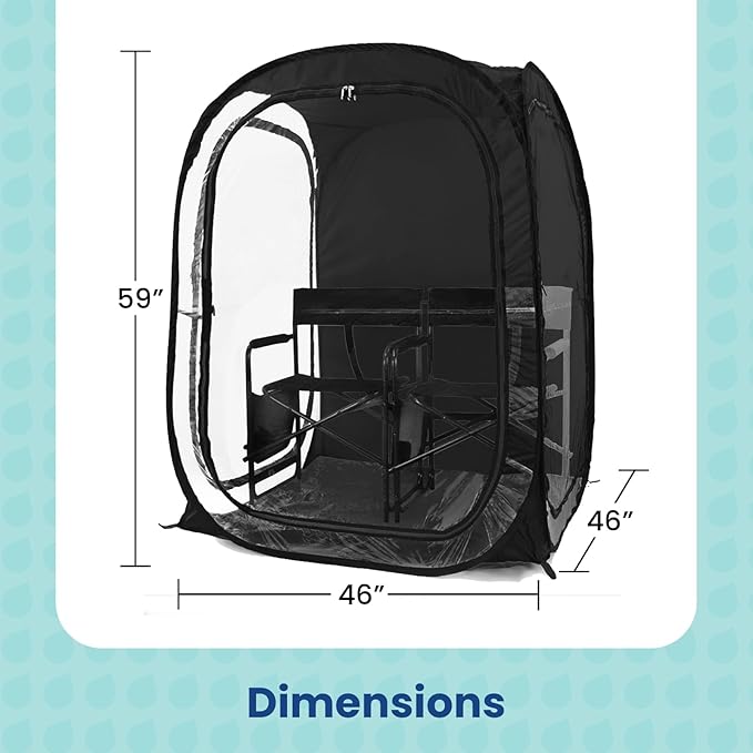 WeatherPod® The Original Shark Tank MyPod™ 1-2 Person Pop-Up Pod - Stay Warm Dry and Out of The Sun - Weather Pod for Sports Rain or Wind