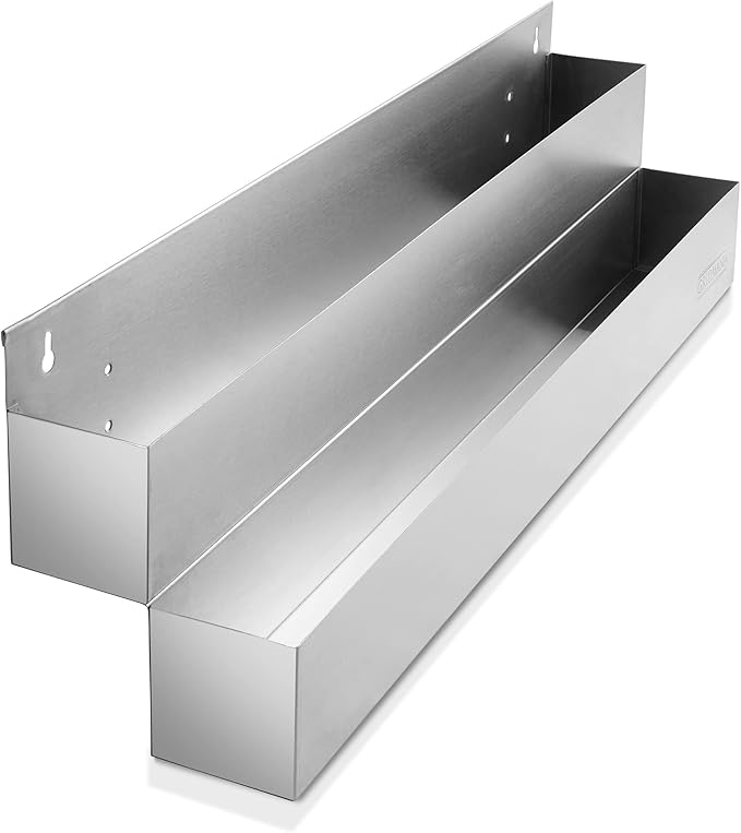 GRIDMANN 42-inch Double Tier Speed Rail - Stainless Steel Liquor Bottle Holder Rack for Bars