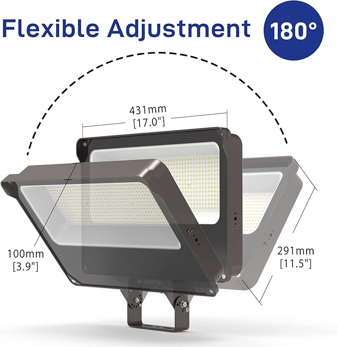 HYPERLITE LED Flood Light 240W 28800LM 5000K Daylight IP65 Waterproof Outdoor Floodlights UL Certified for CourtGardenWarehouse