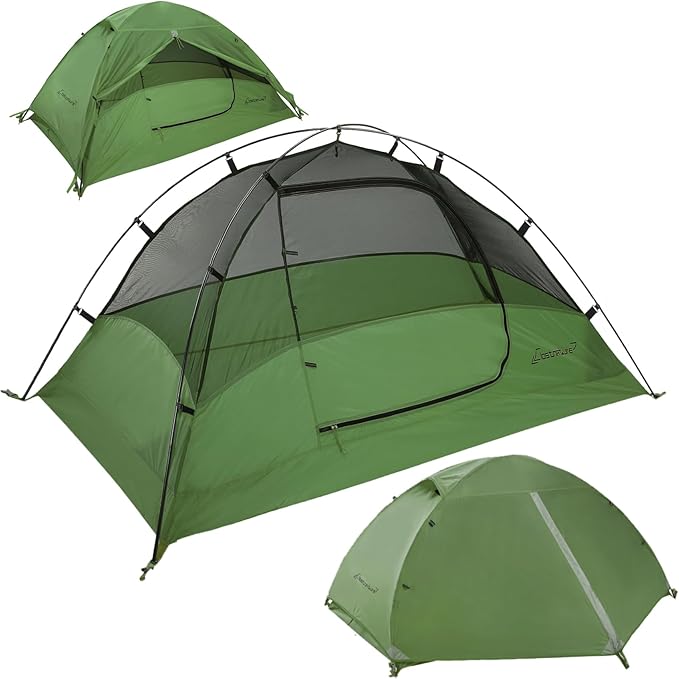 Clostnature Lightweight Tent for Backpacking - 1/2/3/4 Person Ultralight Backpacking Tent Waterproof Easy Setup Camping Tent Hiking Tent for Outdoor Hiking and Mountaineering
