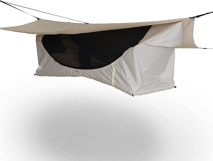 Haven Tents Lay Flat Hammock Tent - Waterproof Camping Hammock with Mosquito Net Insulated Pad and Rainfly - Haven Tent Haven XL Haven Safari
