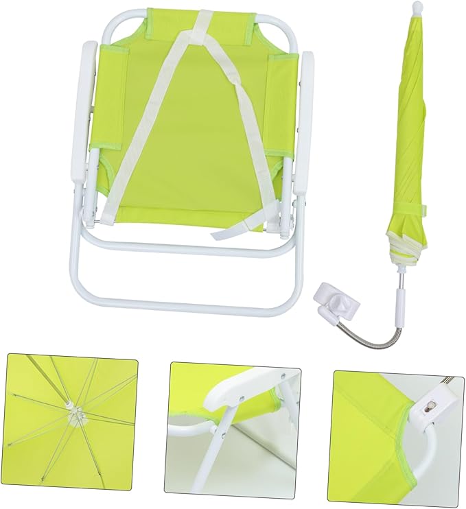 Multifunctional Kids Beach Chair Sun Block Canopy Light Compact Outdoor Seat