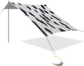 Dalmatian Fur Texture Beach Tent Sun Shelter 9.2' x 10.5' Beach Canopy with 4 Sandbags 4 Stability Poles Sand Shovels - Tent Canopy for Beach Camping Fishing Picnics