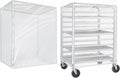 Bun Rack Cover – 10 Tier Commercial Bakers Racks Sheet Pan Rack Cover PVC with 2 Sided Zippers Clear 27 L x 21 W x 33 H