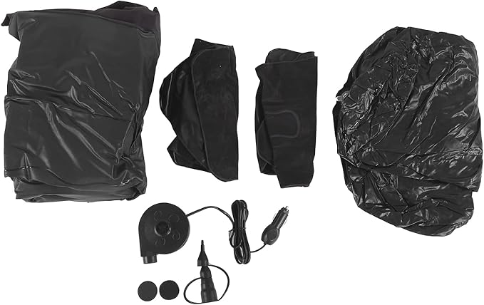 Yctze 12V Electric Inflatable Air Mattress with Flocking Surface for SUV MPV RV - Ideal for Camping Festivals and Travel (Black)
