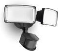 LUTEC 38W 3500 Lumen LED Motion Activated Integrated Dual-Head Floodlight Outdoor with Motion Sensor 5000K Daylight Dusk to Dawn Exterior Security Wall Light for Patio Garden Yard(Black)