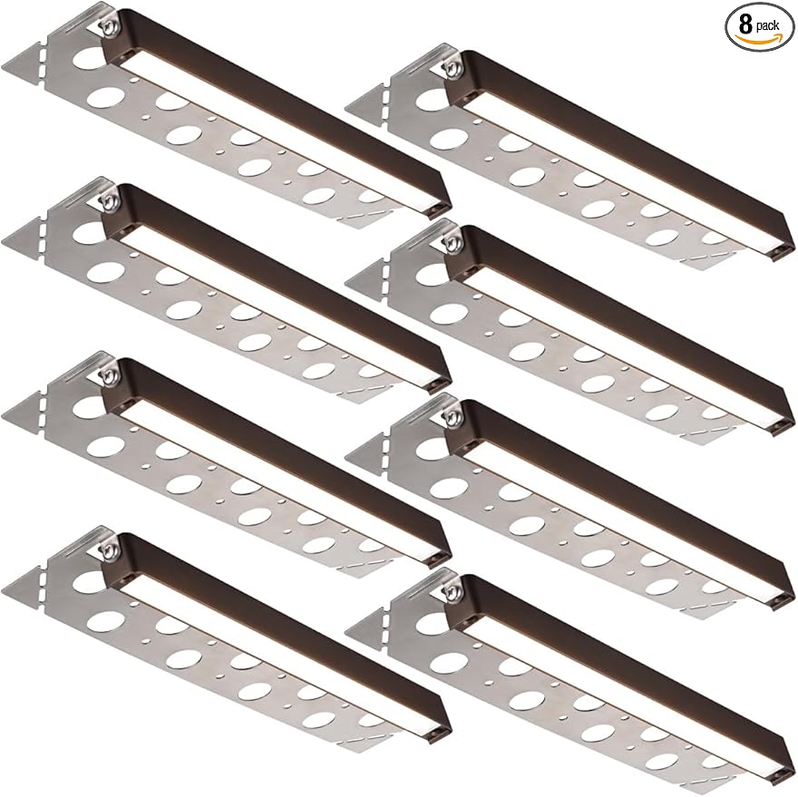 LEONLITE 8-Pack 12 Inch LED Hardscape Lighting Update Retaining Wall Lights LED Landscape Lighting 12-24V AC/DC Paver Light Low Voltage 3W/5W/7W Dimmable Outdoor Step Lights 5000K Daylight ETL