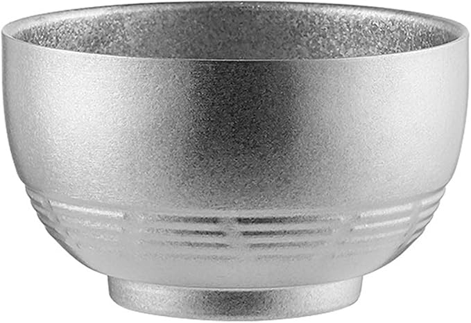 380ml Titanium Camping Bowl Lightweight Double-Wall Non-Insulated Bowl for Hiking Backpacking Travel Easy Clean Ideal for Soup Oatmeal RT062T (Silver)