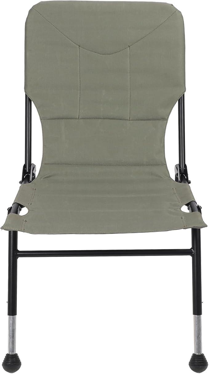 JTLB Camping Chair Folding Portable Oxford Fabric Chair with Adjustable Legs Cushion Anti Slip Anti-Tip for Outdoor Fishing
