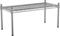 14 x 30 NSF Chrome Wire Stationary Dunnage Storage Rack with 14 Posts Ideal for Commercial Kitchen Home Garage Warehouse Shelters