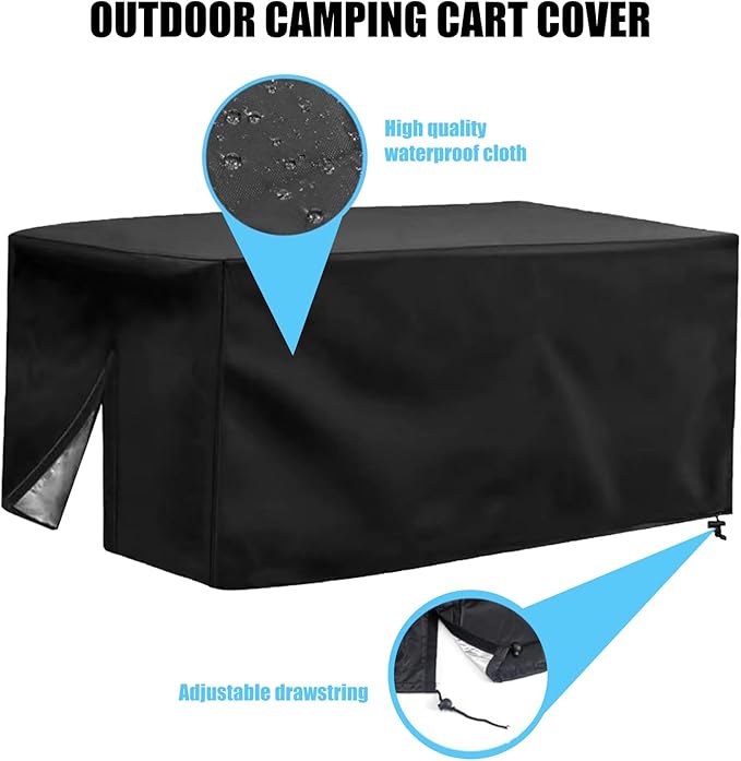 Handcart Covers Watertight Wagons Cart Covers Camping Trolley Covers Foldable Handcart Protective Guard for Camping Cart