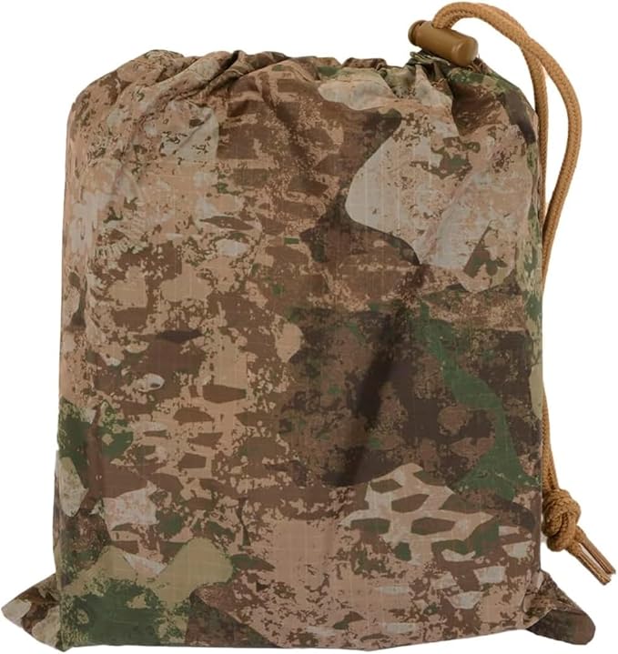 Mil-Tec Adult Ripstop Wet Weather Lightweight Waterproof Multi-Use Rain Poncho with Hood - Use as Bivouac Sack Shelter Tent