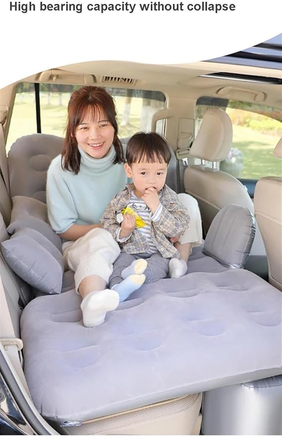 Camping Inflatable Mattress Car Inflatable Mattress Car Back Seat Sleeping Mat SUV Universal Mattress Portable Travel Air Mattress (Pig)