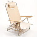 SUN'Y Escapes Backpack Beach Chair - Made w/Ocean Bound Plastics Customizable w/MOLLE Accessories Ultra Lightweight Low-Seat Natural Comfort Durable Rust Free &amp Waterproof - Natural Sand