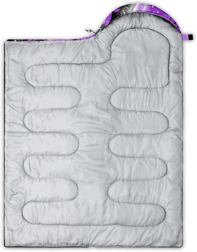 QOOMO Camping Sleeping Bags3 Season Warm &amp Cool WeatherLightweightWaterproof Sleeping Bags for Adults &amp KidsTravelingand OutdoorsCamping Gear Equipment