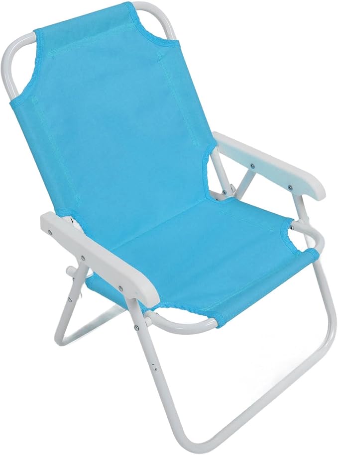 Low Beach Chair with Sun Umbrella Folding Camping Chair with Canopy Shade for Kids Adults Portable Children Camping Chairs Lawn Chair with Umbrella for Picnics Vacations