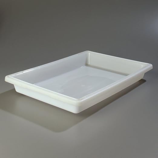 Carlisle FoodService Products Storplus 5 Gallon Food Storage Container with Stackable Design for Kitchen and Restaurants Polyethylene (Pe) White (Pack of 6)