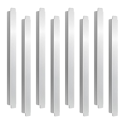 Stainless Steel Steam Table Adapter Bars – 8 Pieces Durable Divider Rods for Hotel Pan Configuration Rods Commercial Food Service Accessories for Buffet Wedding School Cafeterias